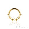 316L SURGICAL STEEL SPIKE SEPTUM HINGED SEGMENT HOOP RING
